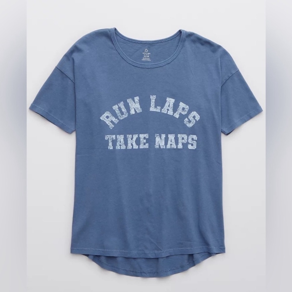 NWT Aerie Oversized Unstoppable Graphic Crewneck Short Sleeve T-shirt - Picture 1 of 3